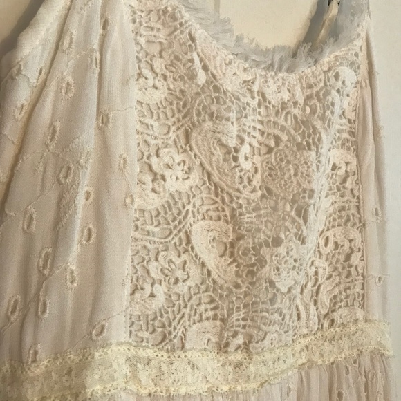 A&F Pink Dip Dye/Ombre Eyelet Mini Summer Dress - Picture 3 of 7